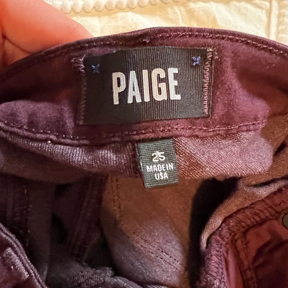 Paige Verdugo ankle jeans in aubergine- size 25 - Picture 6 of 8